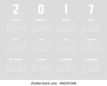 2017 Calendar Planner Design.