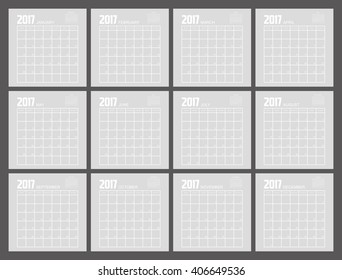 2017 Calendar Planner Design.