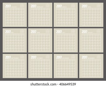 2017 Calendar Planner Design.