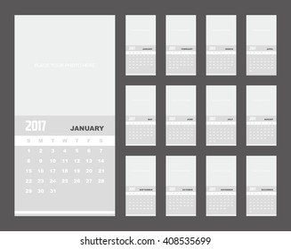 2017 Calendar Planner Design.