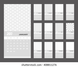 2017 Calendar Planner Design.