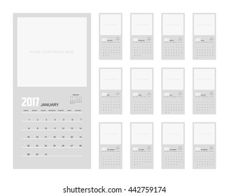 2017 Calendar Planner Design.