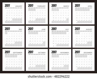 2017 Calendar Planner Design.