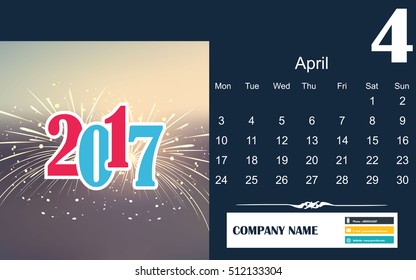 2017 Calendar Planner Design.