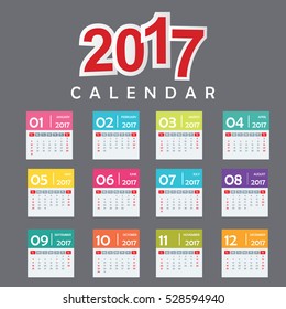 2017 Calendar Planner Design.