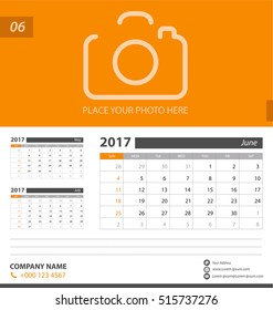 2017 Calendar Planner Design. Vector illustration.
