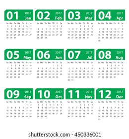 2017 calendar simple design