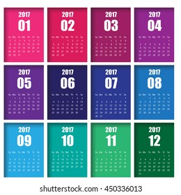 2017 calendar simple design
