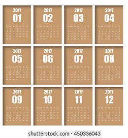 2017 calendar simple design