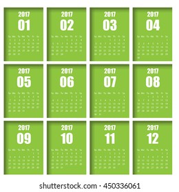 2017 calendar simple design