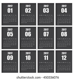 2017 calendar simple design