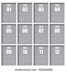 2017 calendar simple design