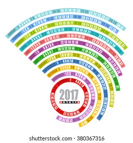 2017 calendar spiral template