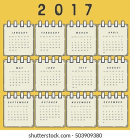 2017 Calendar template