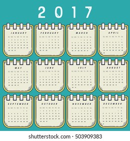 2017 Calendar template