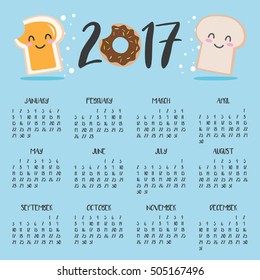 2017 Calendar template