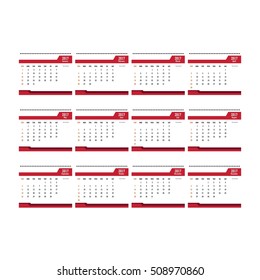 2017 Calendar template
