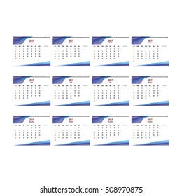 2017 Calendar template