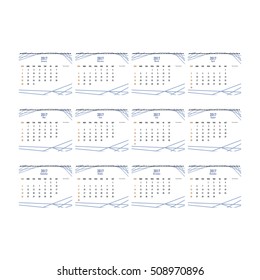 2017 Calendar template