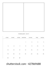 2017 calendar template february