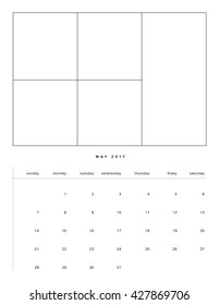 2017 calendar template may