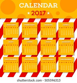 2017 Calendar template for your company