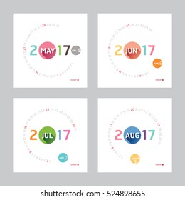 2017 Calendar Calendar Vector  Design.