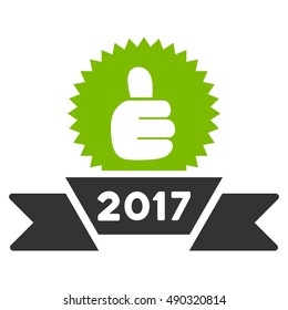 2017 Choice Award icon. Vector style is flat iconic symbol on a white background.