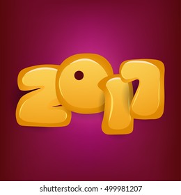 2017 Christmas Background. 2017 Numbers. Vector Illustration
