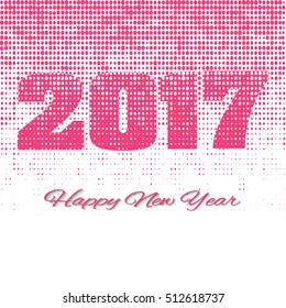 2017 and Christmas on a transparent background