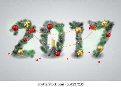 2017 from christmas tree branch.
