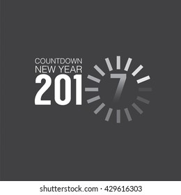 2017 Countdown Loading Vector Illustration