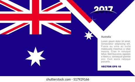 2017 creative card background with Australia country flag