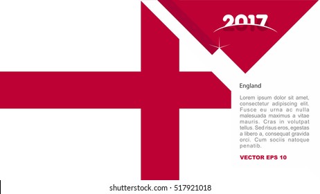 2017 creative card background with England country flag