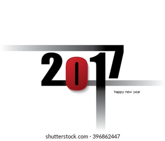 2017 creative design on white background for your greetings card, flyers, invitation, posters, brochure, banners, calendar