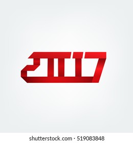 2017 creative greeting card design.