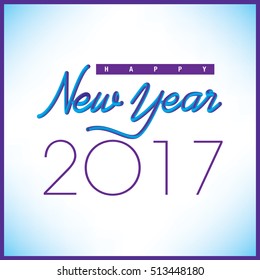 2017 Creative Happy New Year graphic for Print or Web 