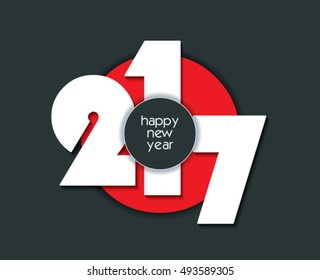 2017 creative numbers design on dark background for your new year greetings card, flyers, invitation, posters, brochure, banners, calendar