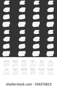 2017 creative vector calendar. Can be used as printed or screen images. A4 format.