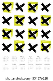 2017 creative vector calendar. Can be used as printed or screen images. A4 format.