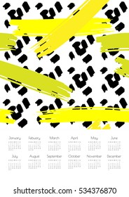 2017 creative vector calendar. Can be used as printed or screen images. A4 format.