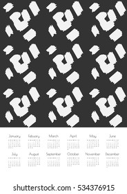 2017 creative vector calendar. Can be used as printed or screen images. A4 format.