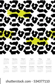 2017 creative vector calendar. Can be used as printed or screen images. A4 format.