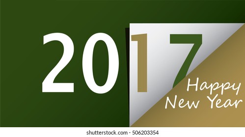 2017 design to demonstrate a Happy New Year