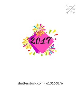 2017 and Firework Icon