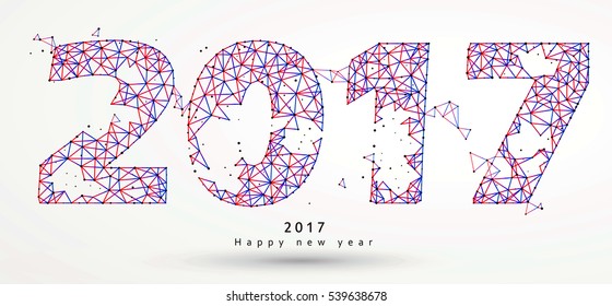 '2017' font design, a symbol of network connectivity.
