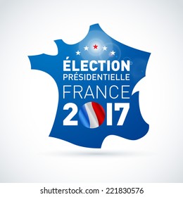 2017 French Presidential Election Illustration - In French. EPS 10