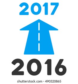 2017 Future Road icon. Vector style is flat iconic symbol on a white background.