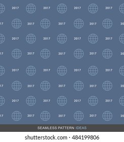 2017 Global Business Seamless Pattern, Background, Vector, Endless texture can be used for wallpaper, Pattern fills, Web page background