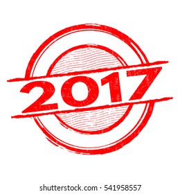 2017 grunge rubber stamp on white background, vector illustration
